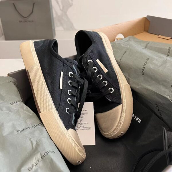Balenciaga Paris Low Top Sneaker In Black - Image 3