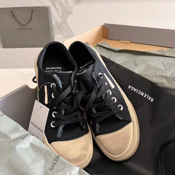 Balenciaga Paris Low Top Sneaker In Black - Image 7