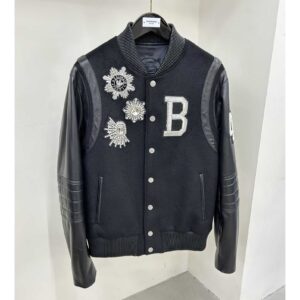 Balmain Leather And Wool Jacket