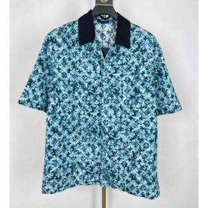 Louis Vuitton Monogram Crepe Short-sleeved Shirt 1ABJBE