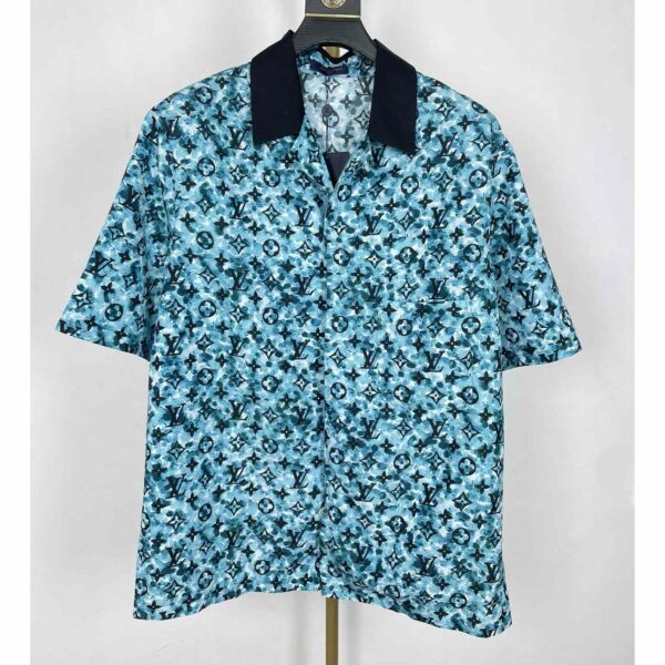 Louis Vuitton Monogram Crepe Short-sleeved Shirt 1ABJBE