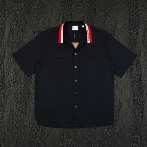 Burberry Logo-trim Short-sleeve Cotton Shirt