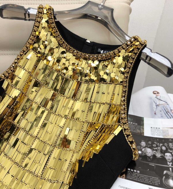 Balmain Grain De Poudre Embroidered Dress - Image 12