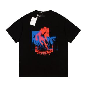 Givenchy T-shirt In Cotton With Givenchy Horse Print
