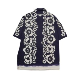 Prada Short-sleeved Printed Cotton Shirt