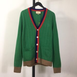 Gucci Rib-knit Cardigan Sweater