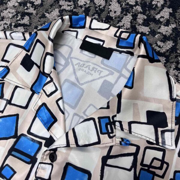 Prada Short-sleeved Silk Twill Shirt - Image 8