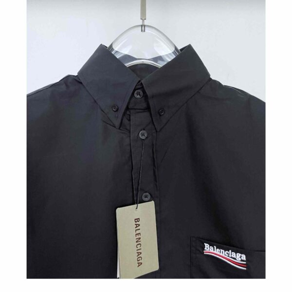 Balenciaga Political Campaign Short Sleeve Shirt Large Fit In Black - Image 5