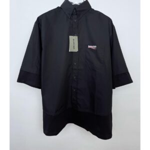 Balenciaga Political Campaign Short Sleeve Shirt Large Fit In Black