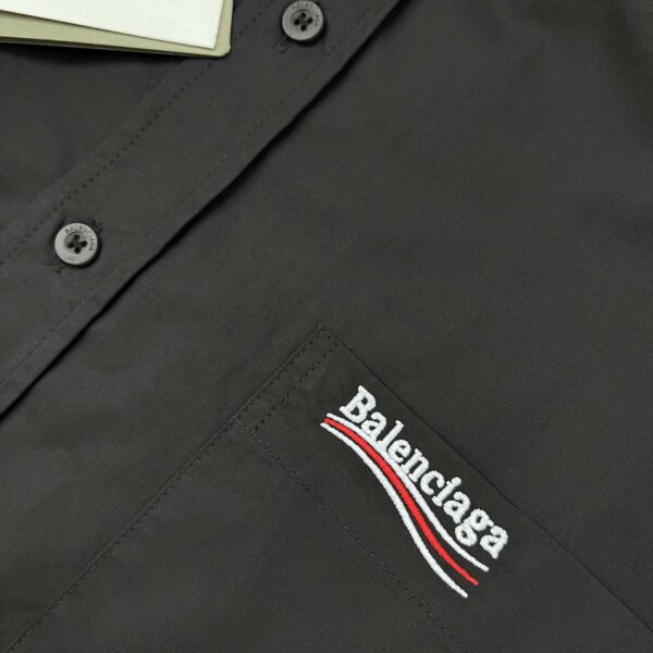 Balenciaga Political Campaign Short Sleeve Shirt Large Fit In Black - Image 8