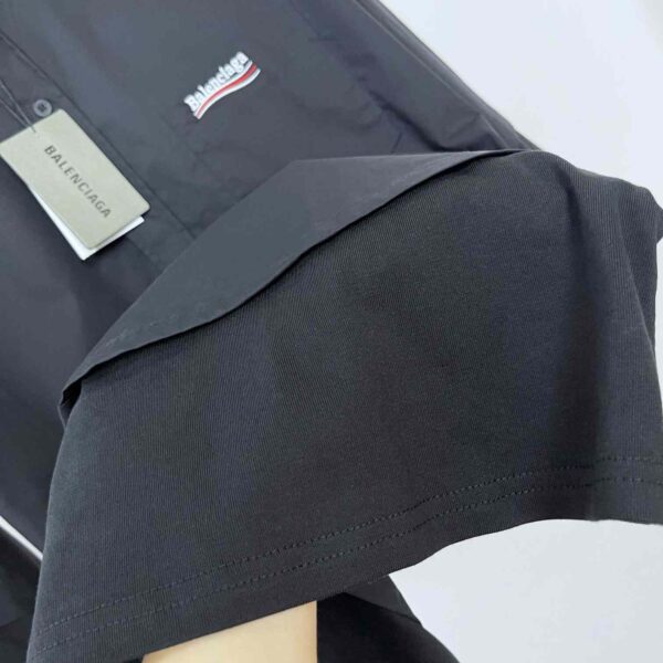 Balenciaga Political Campaign Short Sleeve Shirt Large Fit In Black - Image 9