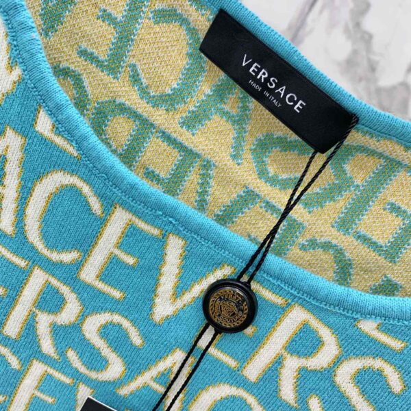 Versace Allover Knit Crop Top & Skirt - Image 3